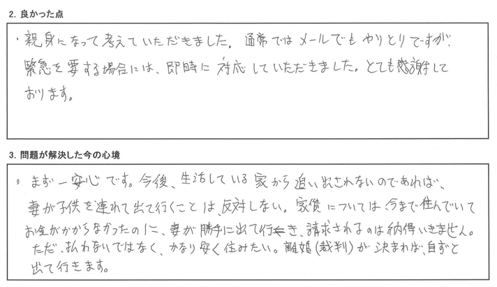 緊急を要する場合には、即時に対応頂きました